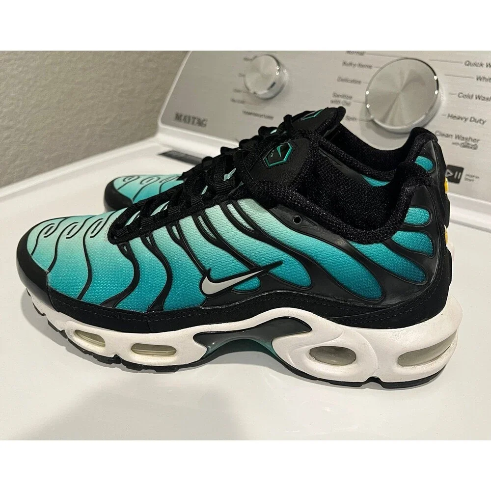 Nike Air Max Plus TN Aqua Gradient Running Shoes Men’s US 7.5 Black Teal